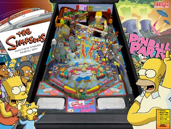 Simpsons Pinball Party Pinball Machine For Sale Stern Homer Bart Comic Book
