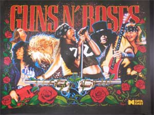 Guns N Roses Pinball Machine For Sale Used by Data East